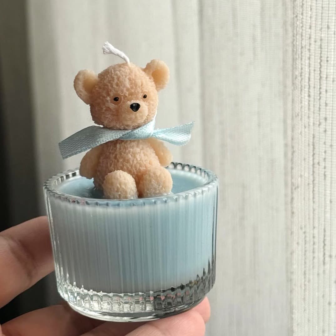 Cute Bear Aromatherapy Candle Gift Home Decoration Desktop Ornament Candle Cup Bear Scented Candle