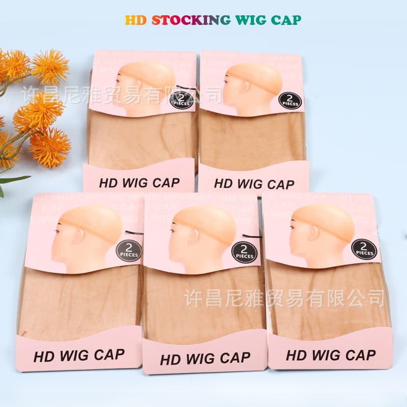 HD Wig Cap HD Stockings Mesh Cap Socks Headgear Wig Hair Net HD Transparent Wig Cap Invisible Hair Net