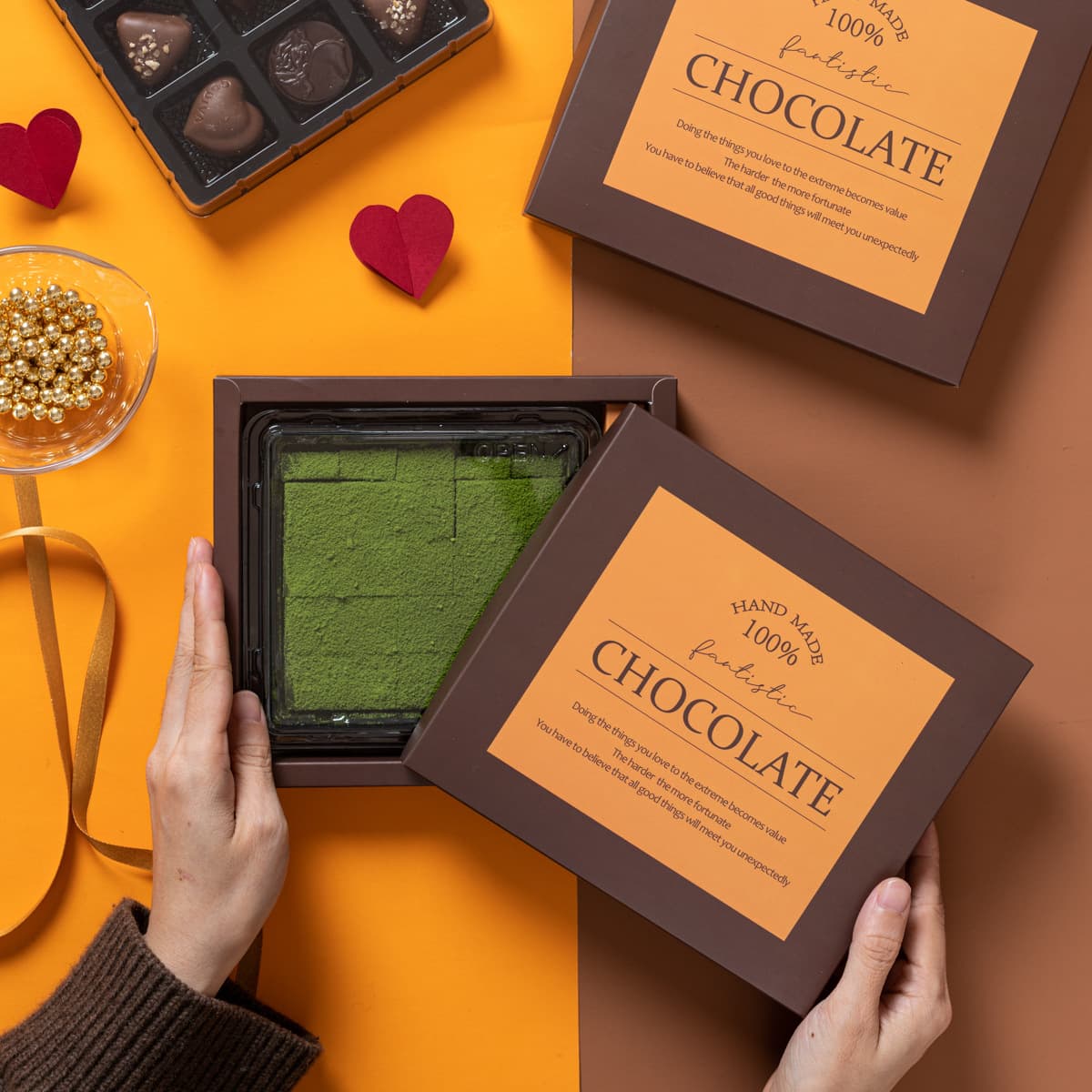 Japanese-style Nama Chocolate Premium Gift Box Valentine's Day Handmade Truffle 9-Grid Strawberry Chocolate Packaging Box
