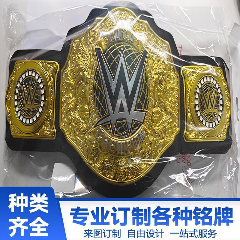 Custom Boxing Gold Belt WBA Taekwondo Inlaid Leather WWE Sanda Boxing Champion Gold Belt Business Gift