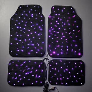 Summer Lightweight Fiber Optic Glowing Car Floor Mat Starlight Fiber Optic Car Rugs Mat