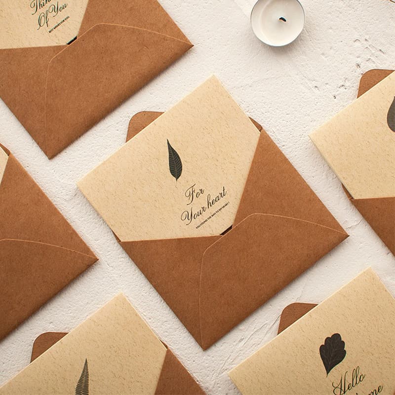 Customizable Greeting Card and Envelope Sets for Birthdays, Christmas, Small Cards, Thank You, After-sales Gift Cards, and Postcard Sleeves