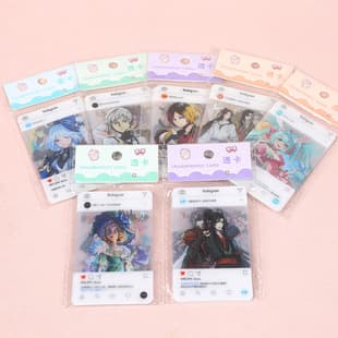 Anime Transparent Cards, Identity V, Jujutsu Kaisen, Heaven Official's Blessing, Mo Dao Zu Shi, Haikyu!!, Blue Lock Transparent Cards, PVC, 6 Cards Per Pack
