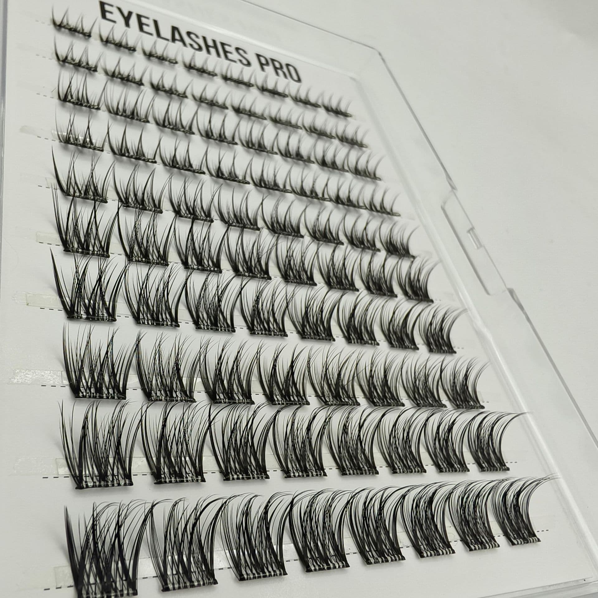 F008 Mixed Type No-Glue Ultra-Thin False Eyelashes Natural Glueless Lashes Sectional Curled Lash Clusters