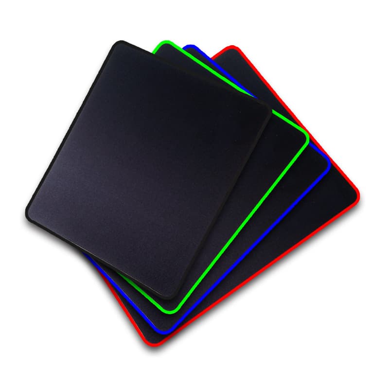 Wholesale Pure Black Stitched Edge Mouse Pad Small Size Mouse Pad for Internet Cafe Gaming Keyboard Pad Office Mouse Pad