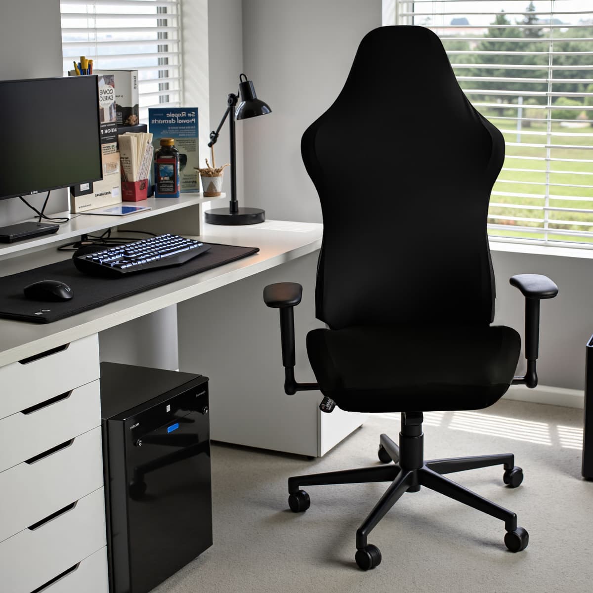 Amazon Cross-Border Stretch Milk Silk Gaming Chair Cover, MC Internet Cafe Dustproof Gaming Chair Cover Factory Wholesale