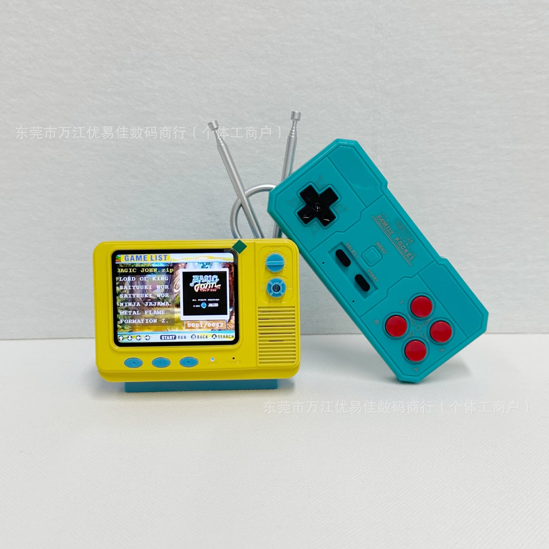 GV300S Retro Game Console Creative Wireless C3 Game Console 80s Nostalgic Bookshelf TV Game Console Single Player Handheld