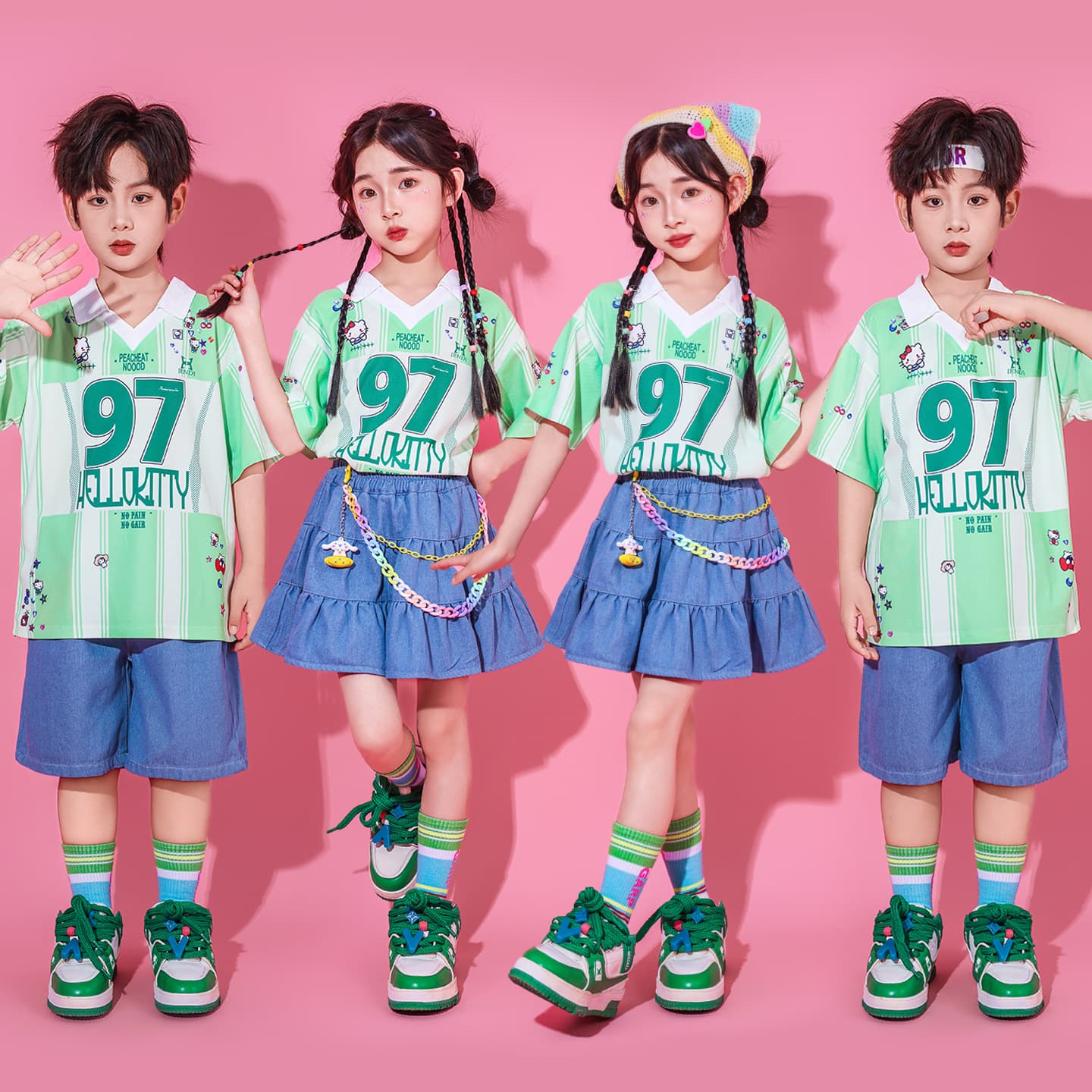 Children's Day Performance Costume Kindergarten Elementary School Sports Meet Outfit Cheerleading Kids Hip-Hop Street Dance Clothing