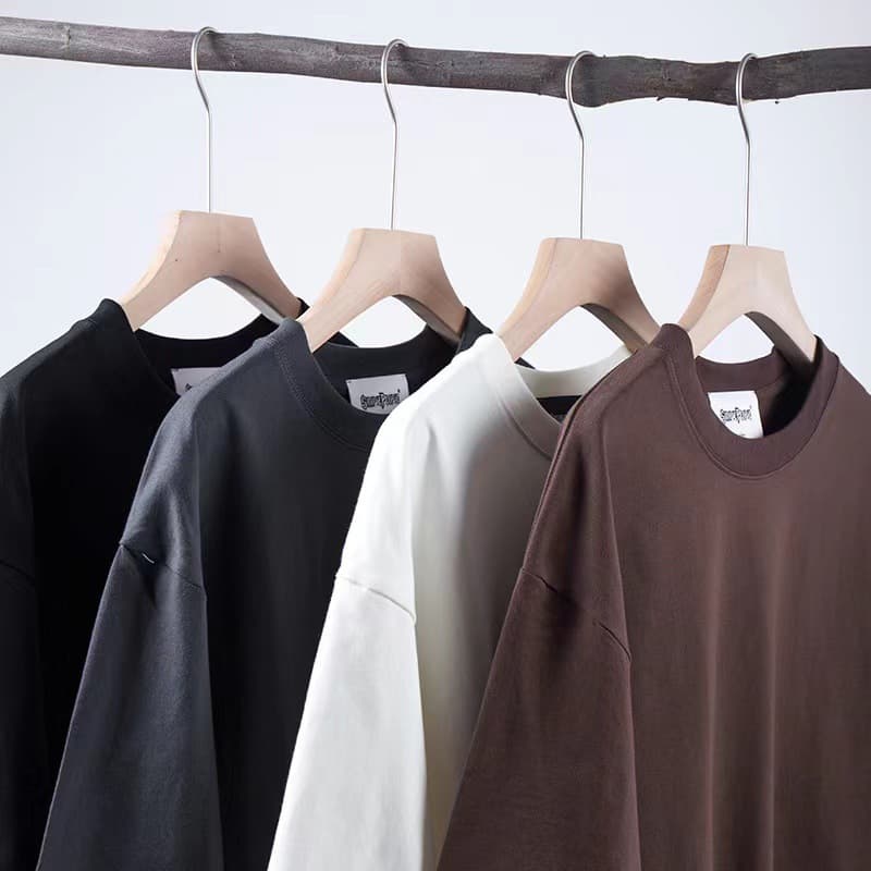 New Fabric Round Neck Short Sleeve Drop Shoulder Loose Fit Three-Proof T-Shirt with Printed Logo, DIY Custom Advertising Shirt, Cultural Shirt