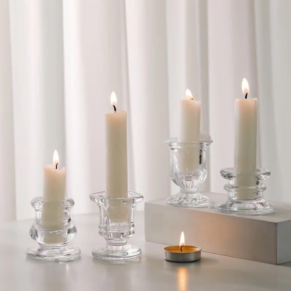 King Character Series Taper Candle Holder Glass Candle Holder Home Taper Candle Base Romantic Tabletop Candle Holder Amazon Best Seller