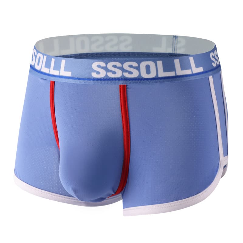 Men's Boxer Briefs, Breathable, Comfortable, New Style, Mid-Rise, Starry Sky Ice Silk Mesh, Men's Air Conditioning Underwear