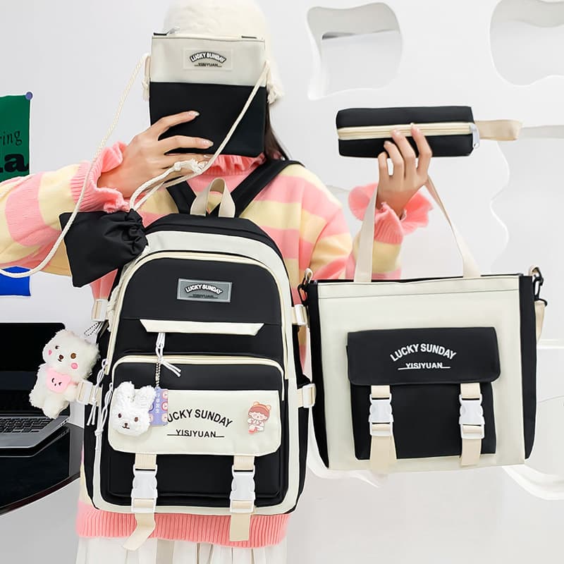 New School Bag Women's Ins Style Backpack for High School, Junior High, and Elementary Students (Grades 3-5), College Backpack