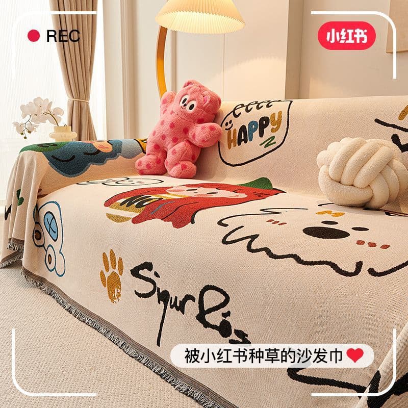Qingyi Sofa Cover Summer 2025 New Four-Season Universal Sofa Cover Full Coverage Cat Scratch Proof Sofa Pad Sofa Blanket
