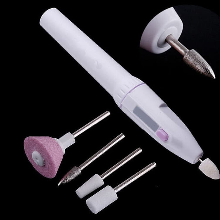 Nail Model Electric Grinder Mini Nail File Grinding Machine with 5 Grinding Heads
