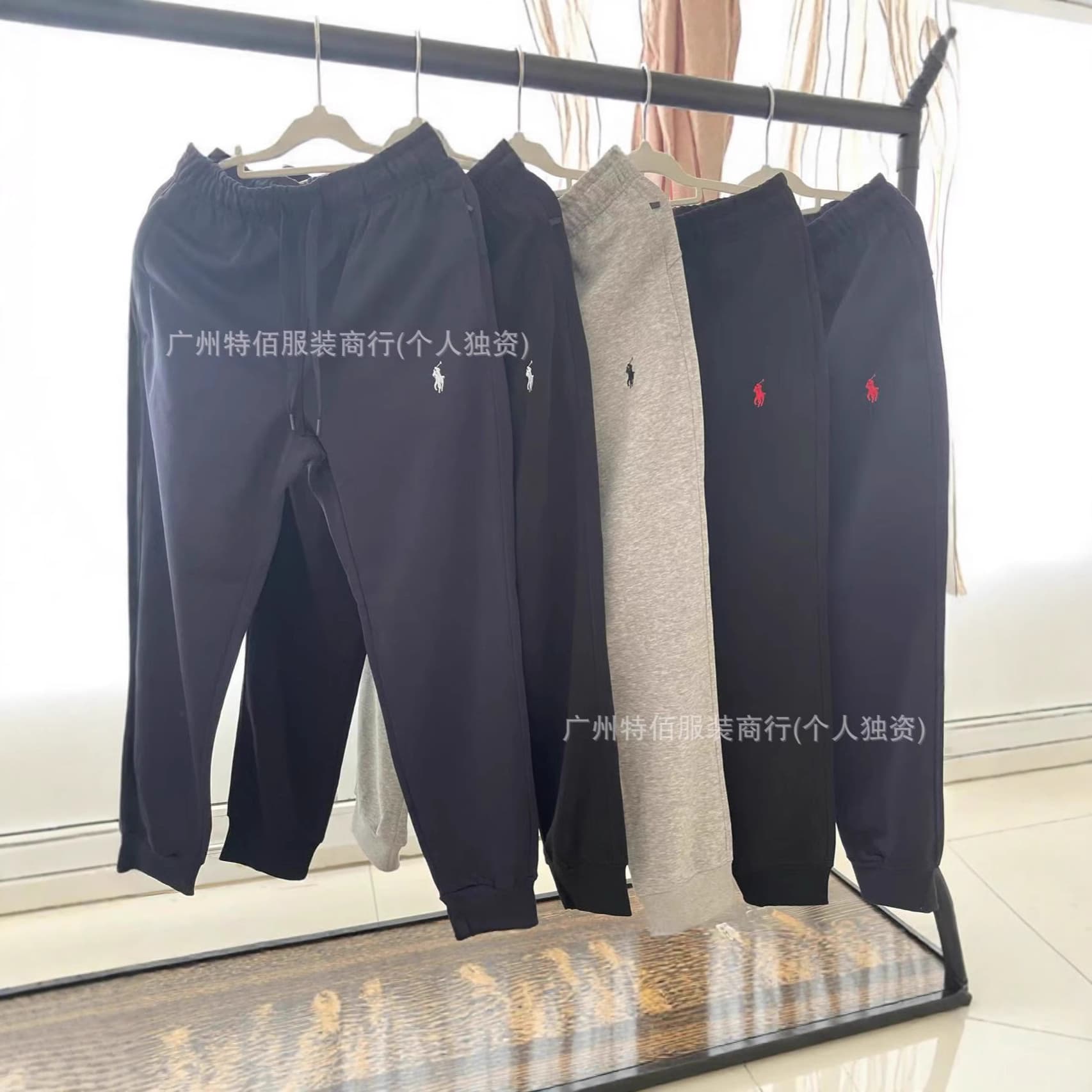 Cross-border Trade Little Horse Embroidered Sweatpants Men and Women New Autumn and Winter Casual Sports Versatile Paul Elastic Cuffed Long Pants
