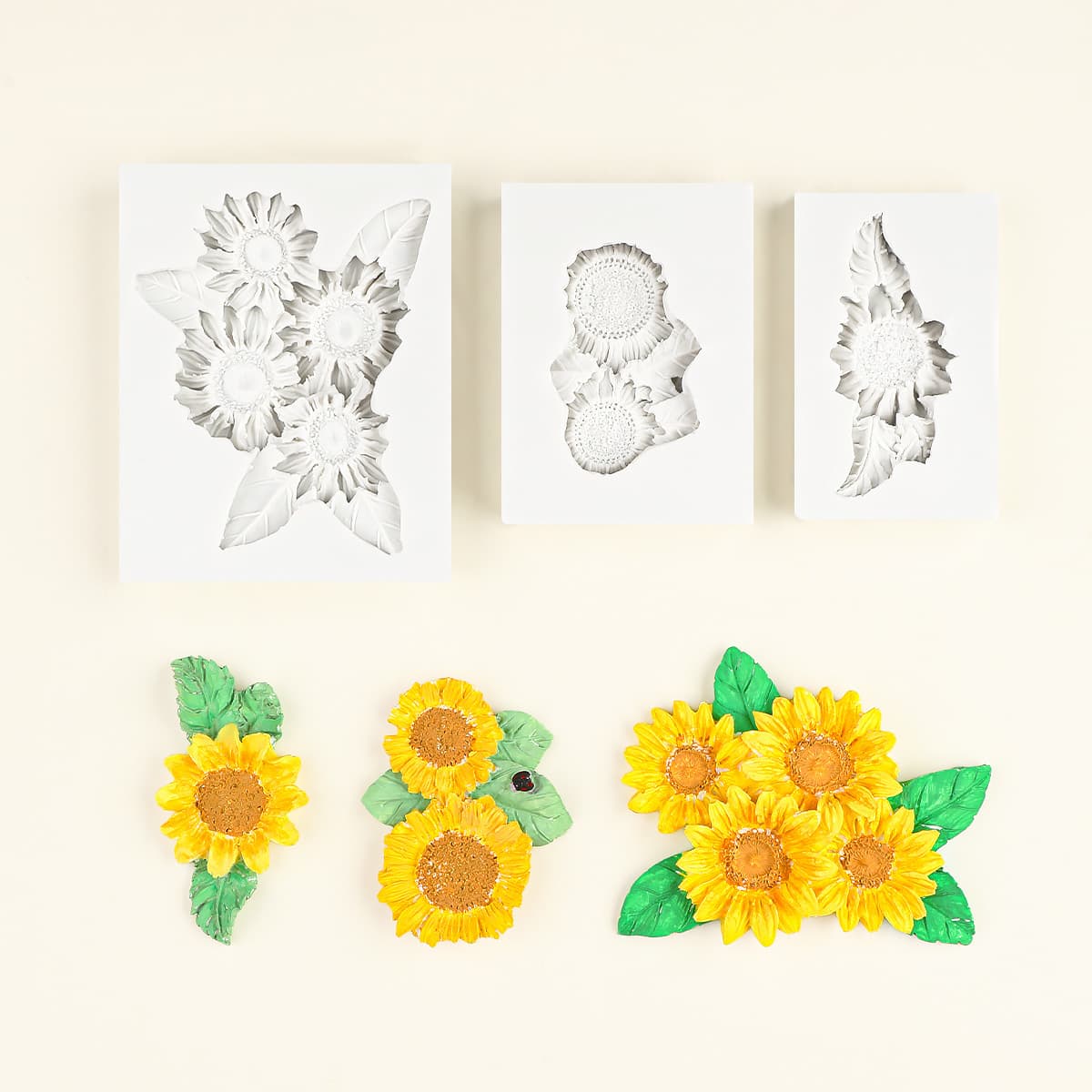 Sunflower Resin Mold, Fondant Silicone Mold, Cake Decoration Chocolate Mold, Baking Tools in Stock