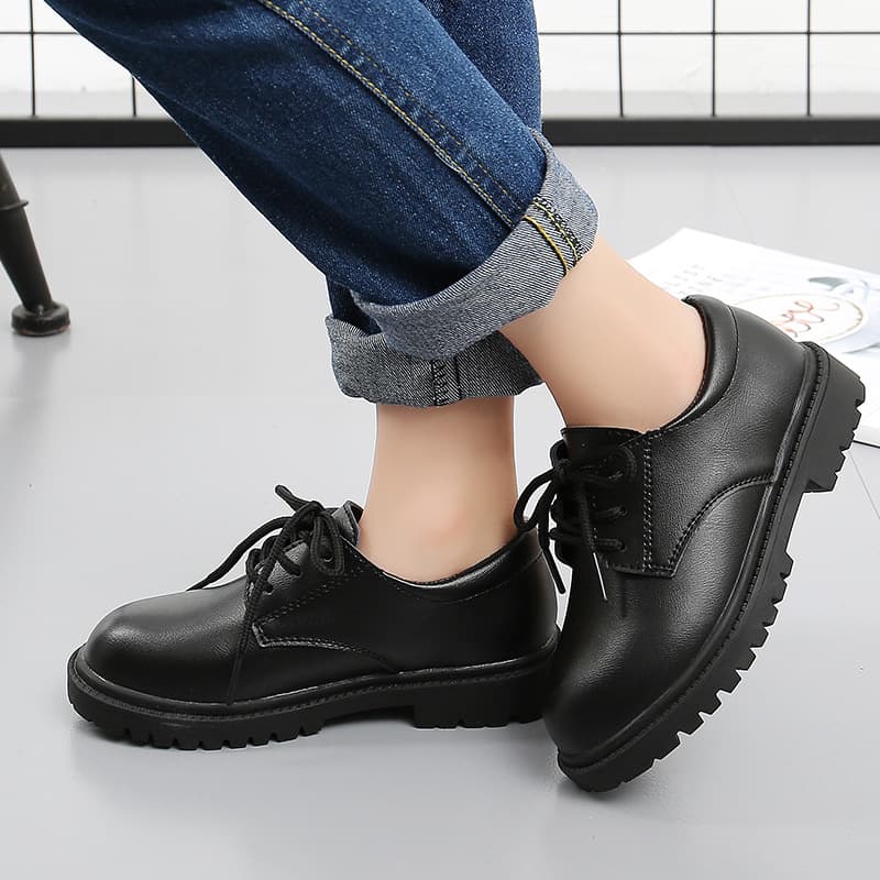 Boys' Soft-Soled Leather Shoes for Middle and Big Kids, Spring/Autumn 2023 New Style, Korean Version, Student Performance Shoes