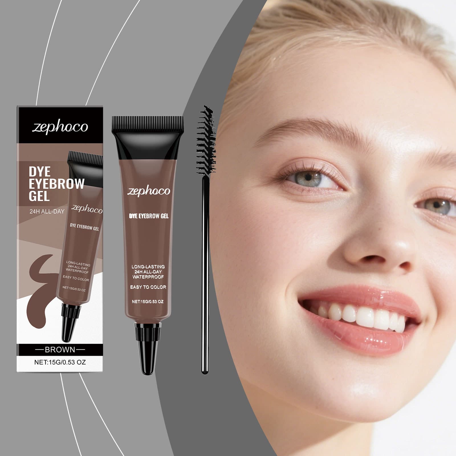 zephoco Waterproof Long-Lasting Eyebrow Pomade Series - Moisturizing, Natural, Easy to Color, Smooth, Effortlessly Shapes Eyebrow Look