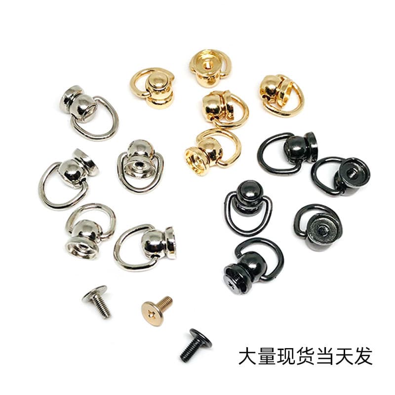 Rotating Buddha Head Bag Modification Accessories, DIY Handmade Materials for Lipstick Bag, D-Ring D-Buckle Hardware Clasp, Nipple Stud