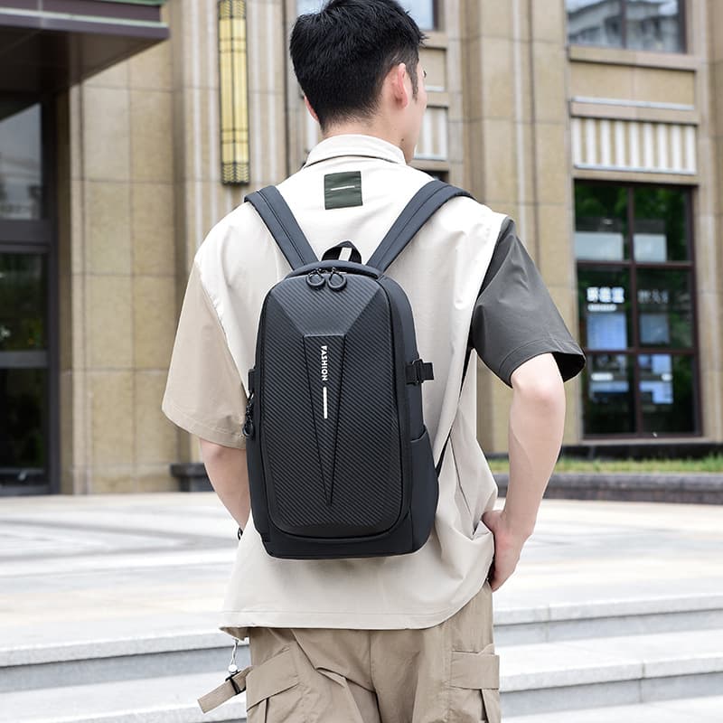 New Double Shoulder Backpack Men's Streetwear Hard Shell Chest Bag Motorcycle Crossbody Sling Bag Cycling Bag for Cross-border