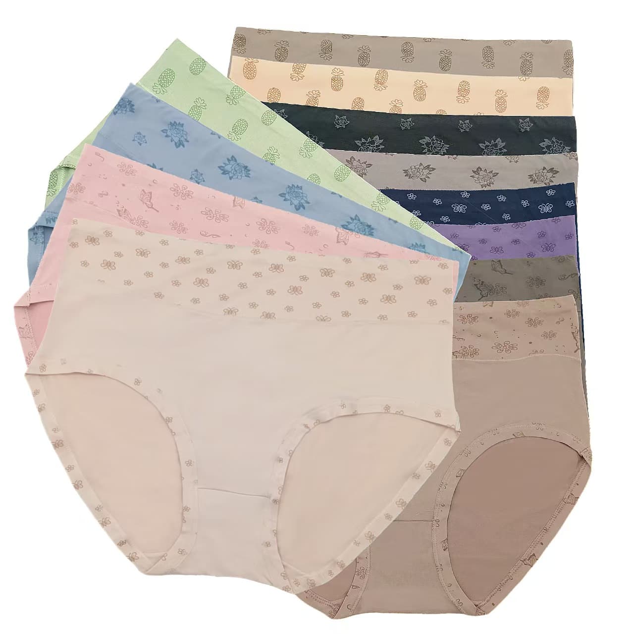 Trade Mommy Pants High-waist Triangle Panties Printed High-waist Hip-hugging Triangle Panties for Women Direct Factory Butt-lifting