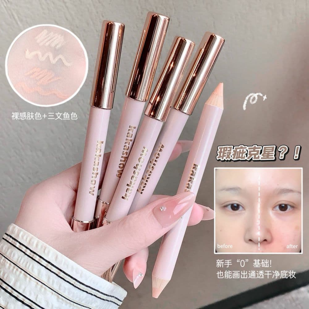 Kakashow Light-Perfect Dual-Effect Concealer Pen for Dark Circles, Tear Troughs, and Nasolabial Folds, Brightening and Contouring Shadow Corrector