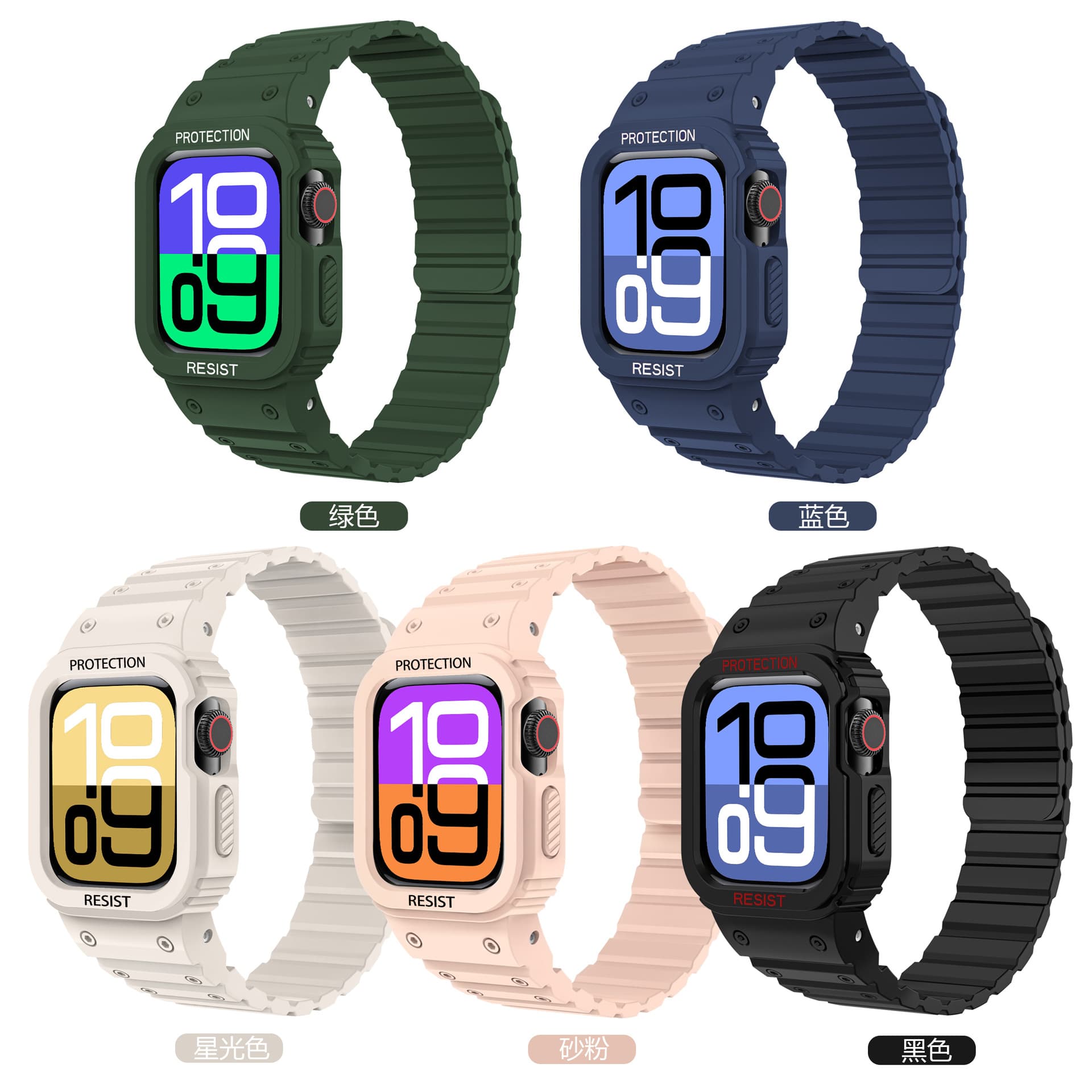 Compatible with Apple Watch S1-11 Watch Band iWatch 11 49mm Apple Integrated Magnetic Silicone Band