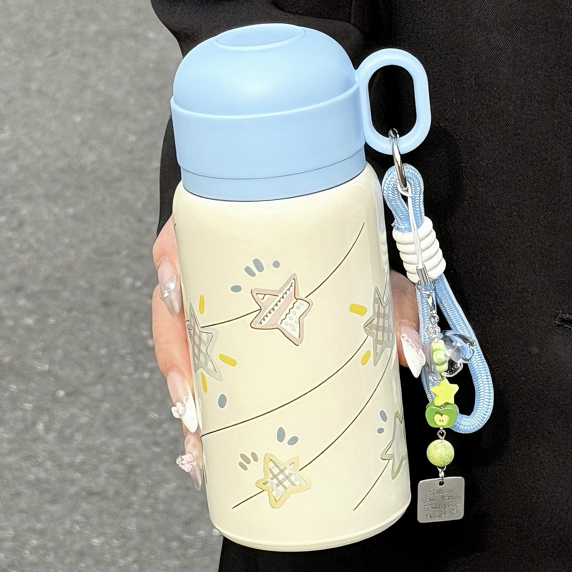 Star Stainless Steel Insulated Cup, New Style, High Appearance, Straw Water Cup, Portable for Students, Three-Drink Method