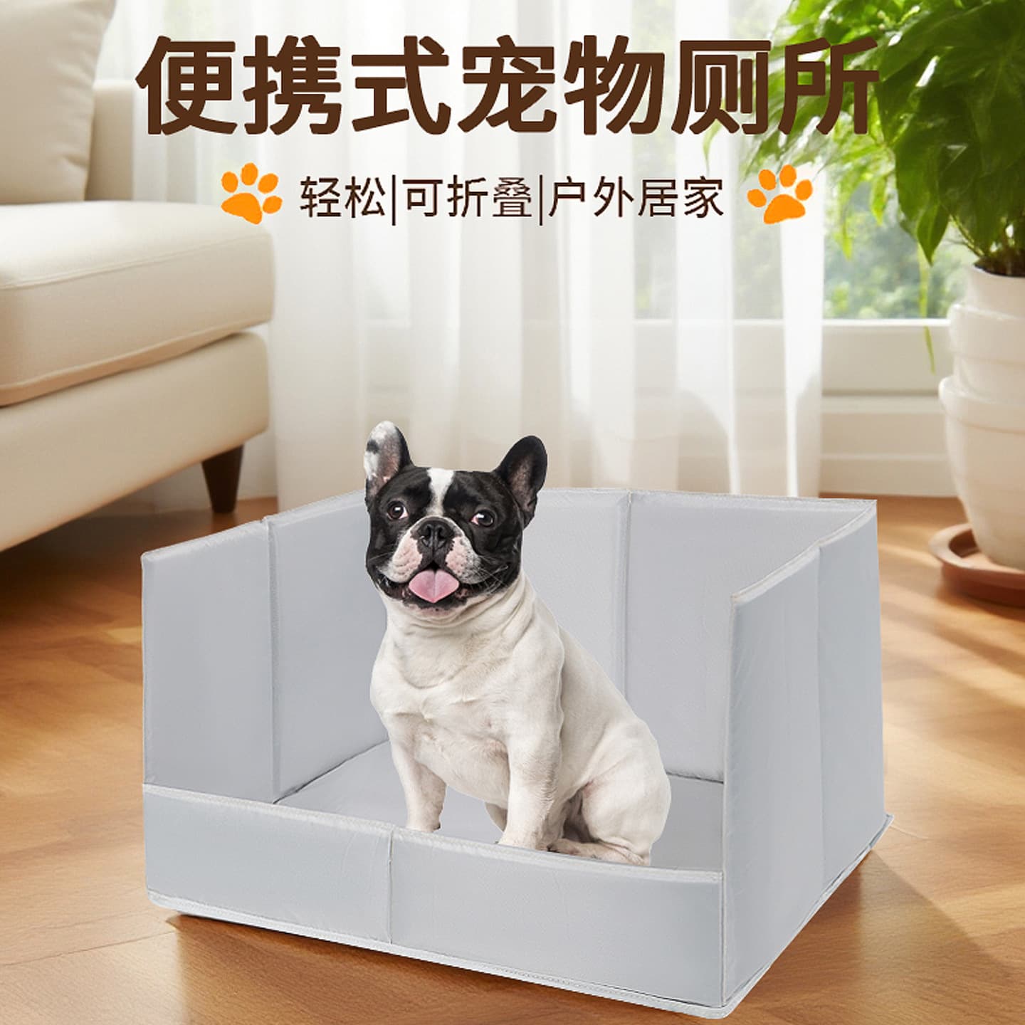 Portable Oxford Cloth Cat Litter Box Wholesale Cross-Border New Lightweight Foldable Cat Toilet High Fence Cat Supplies