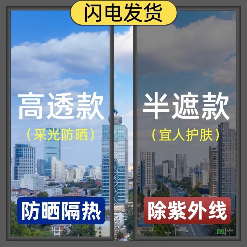 One-way privacy window film, see out not in, single-sided translucent but not transparent, anti-peep and anti-exposure window sticker