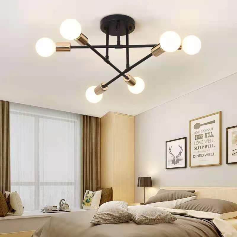 Nordic Style Bedroom Lamp Simple Modern Warm Romantic Creative Unique Small Bedroom Home Use Ceiling Light Living Room Lamp