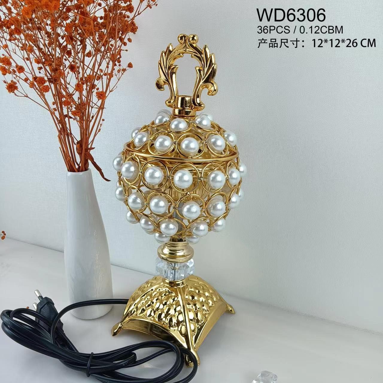 New Best-Selling Metal Incense Burner with Beaded Design, Desktop Decorative Art