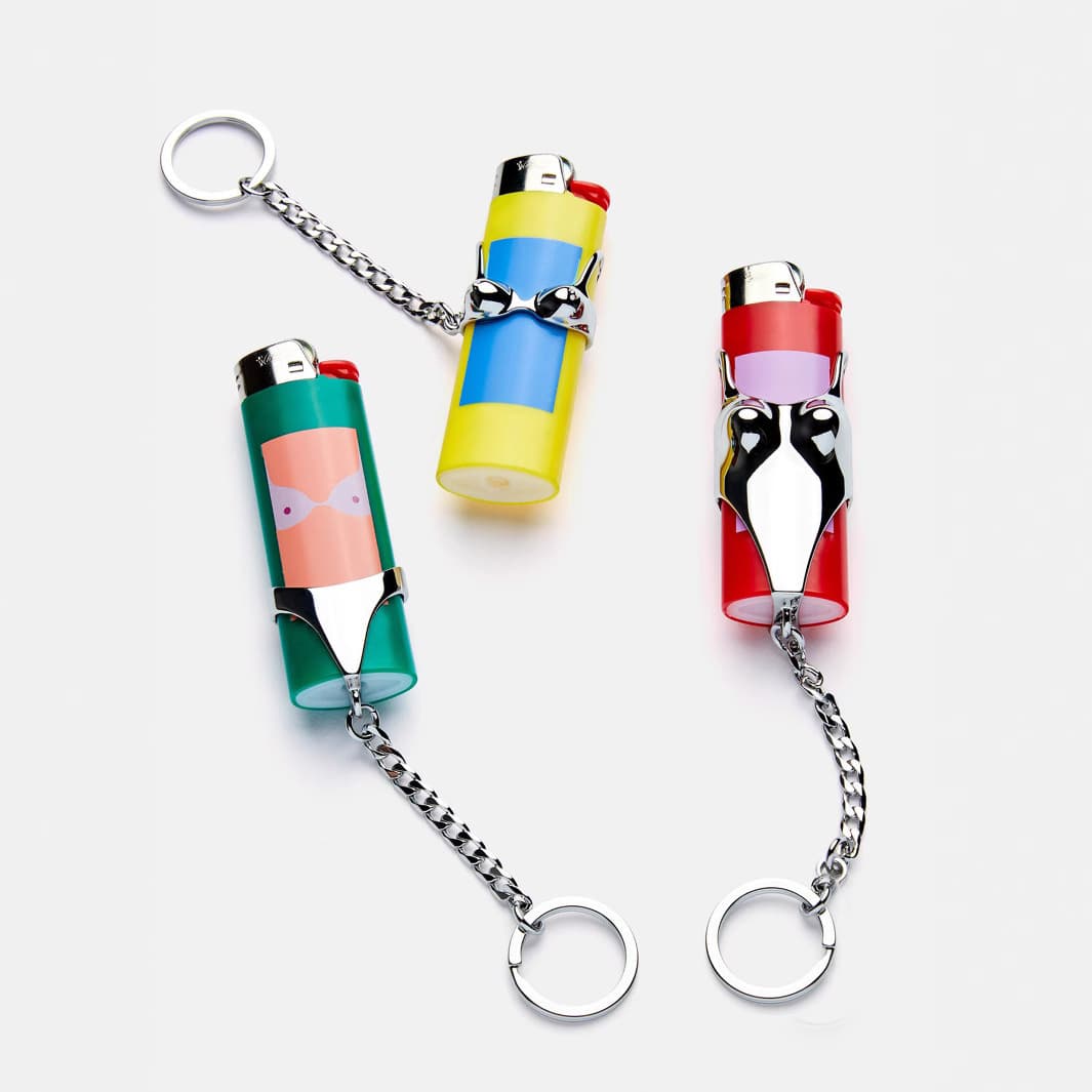 Bic J6 Model Lighter Cover: Swimsuit, Underwear, Bra-Shaped Keychain, Smoking Accessories