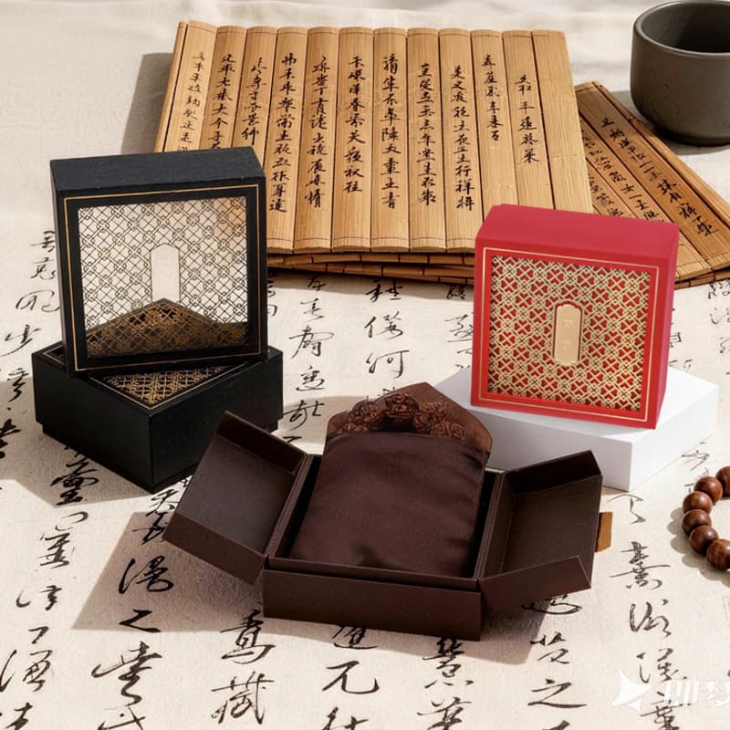 Factory Stock Traditional Double-Opening Bracelet Box, Bodhi Seed Bracelet Packaging Box, Walnut Bracelet Box Premium Feel