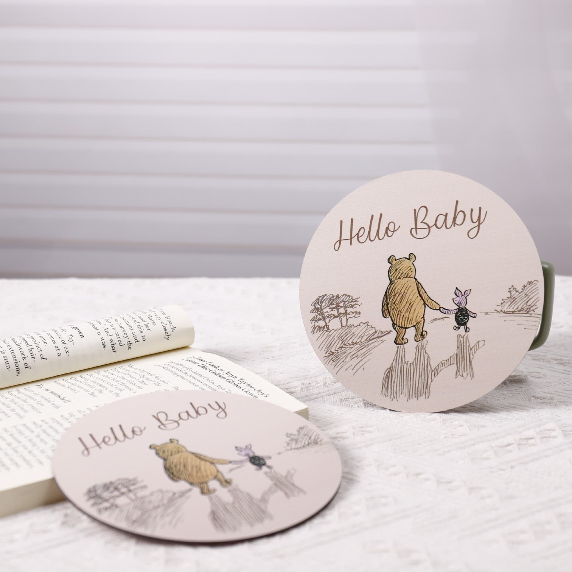 Cross-border Amazon wooden baby milestone commemorative wood chips wooden welcome newborn photography props calendar