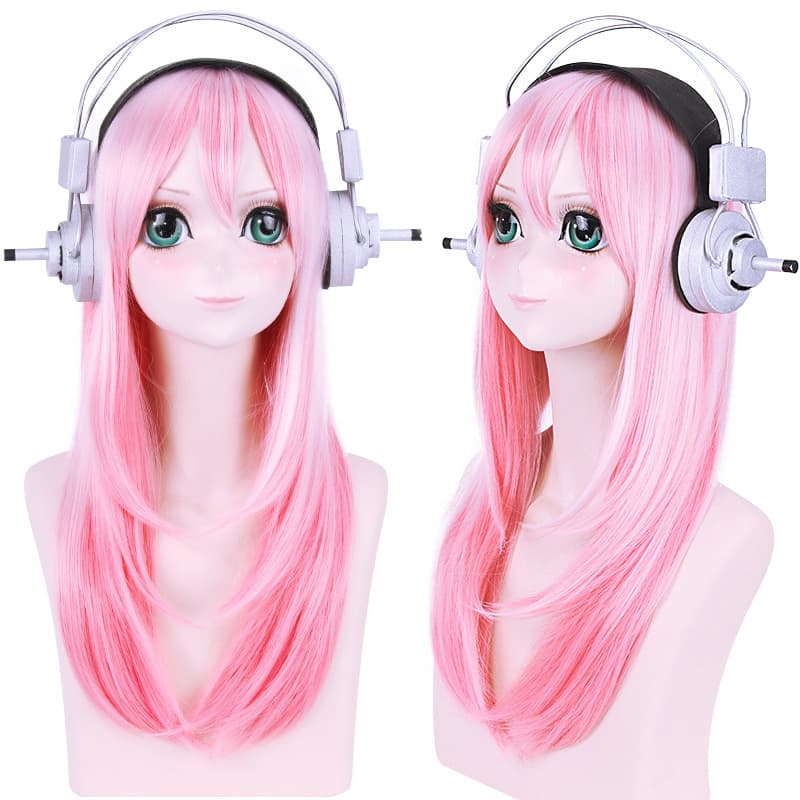 Super Sonico 60cm Anime Cosplay Wig Main Saint Cosplay Synthetic Hair High Temperature Resistant Any Skin Color And Face Type