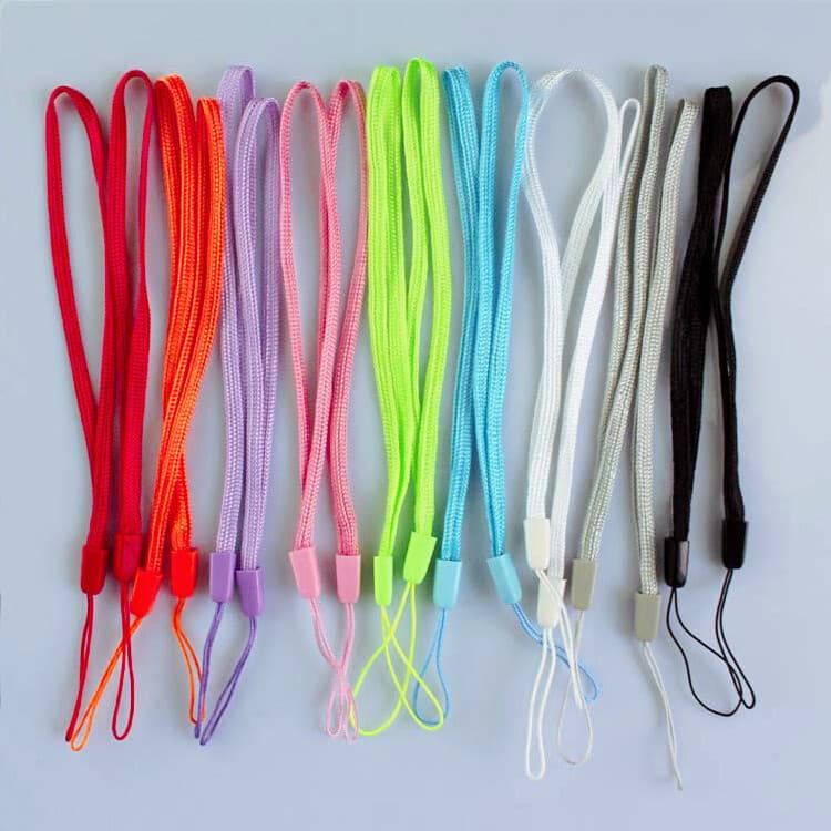 Factory direct 0.5mm loose braided short braided wrist strap, keychain, lanyard, water bottle anti-loss chain.