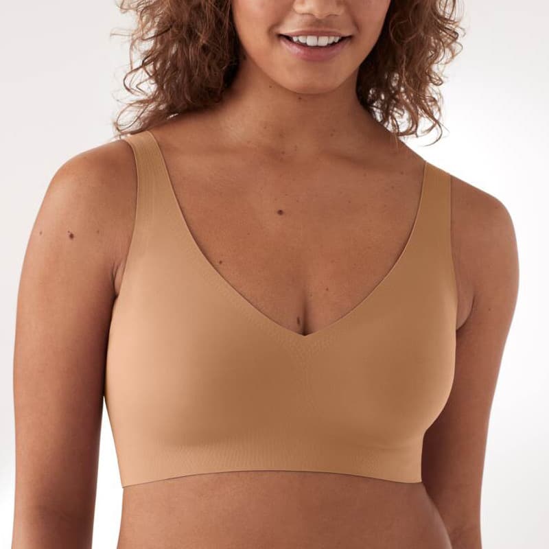 New Seamless V-Neck Vest-Style Bra for Women, Large Bust Minimizing, One-Piece Comfort Sleep Bra, U-Back Bras