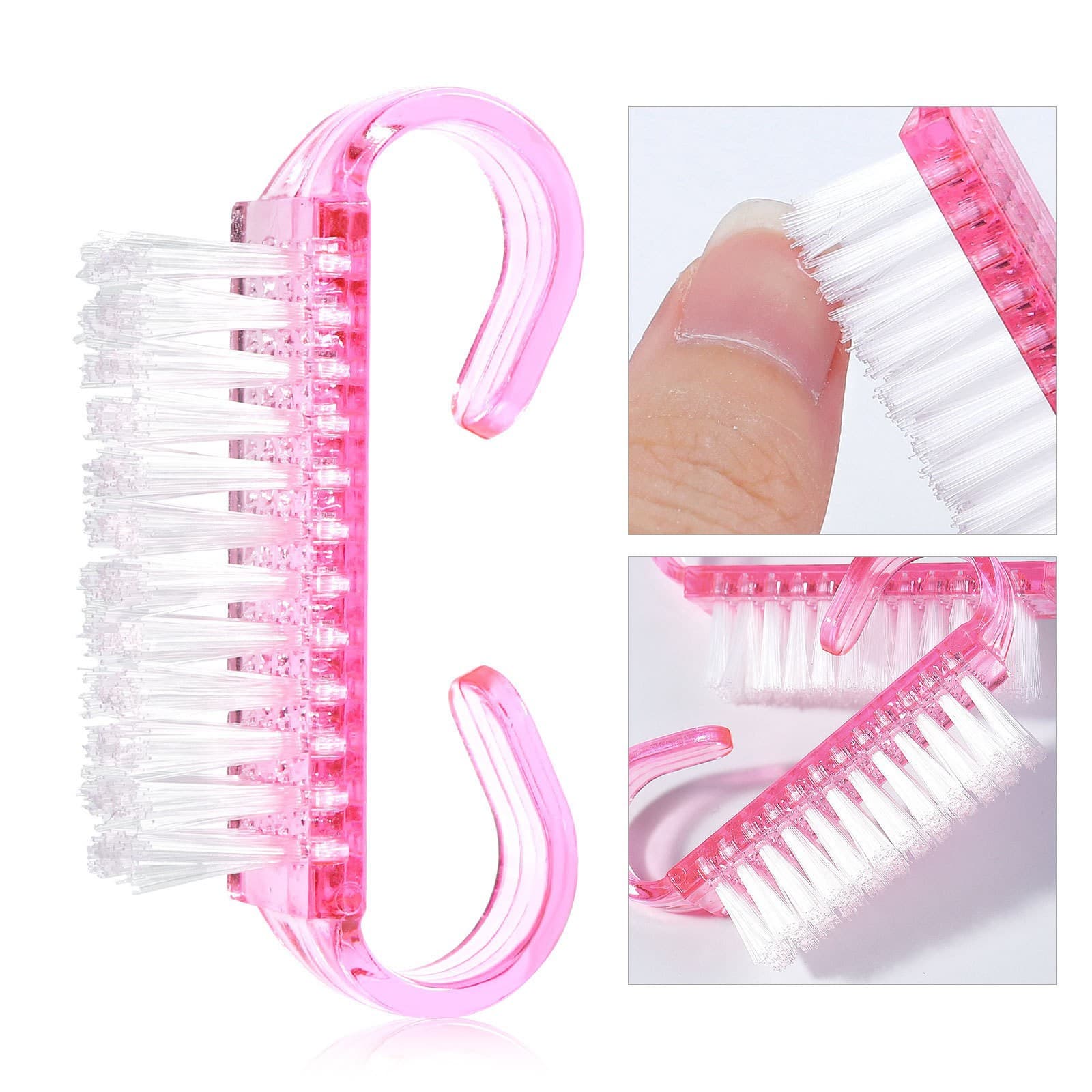 Nail Tool Cleaning Horn Brush Semi-Transparent Nail Cleaning Brush Small Nail Brush Cross-Border