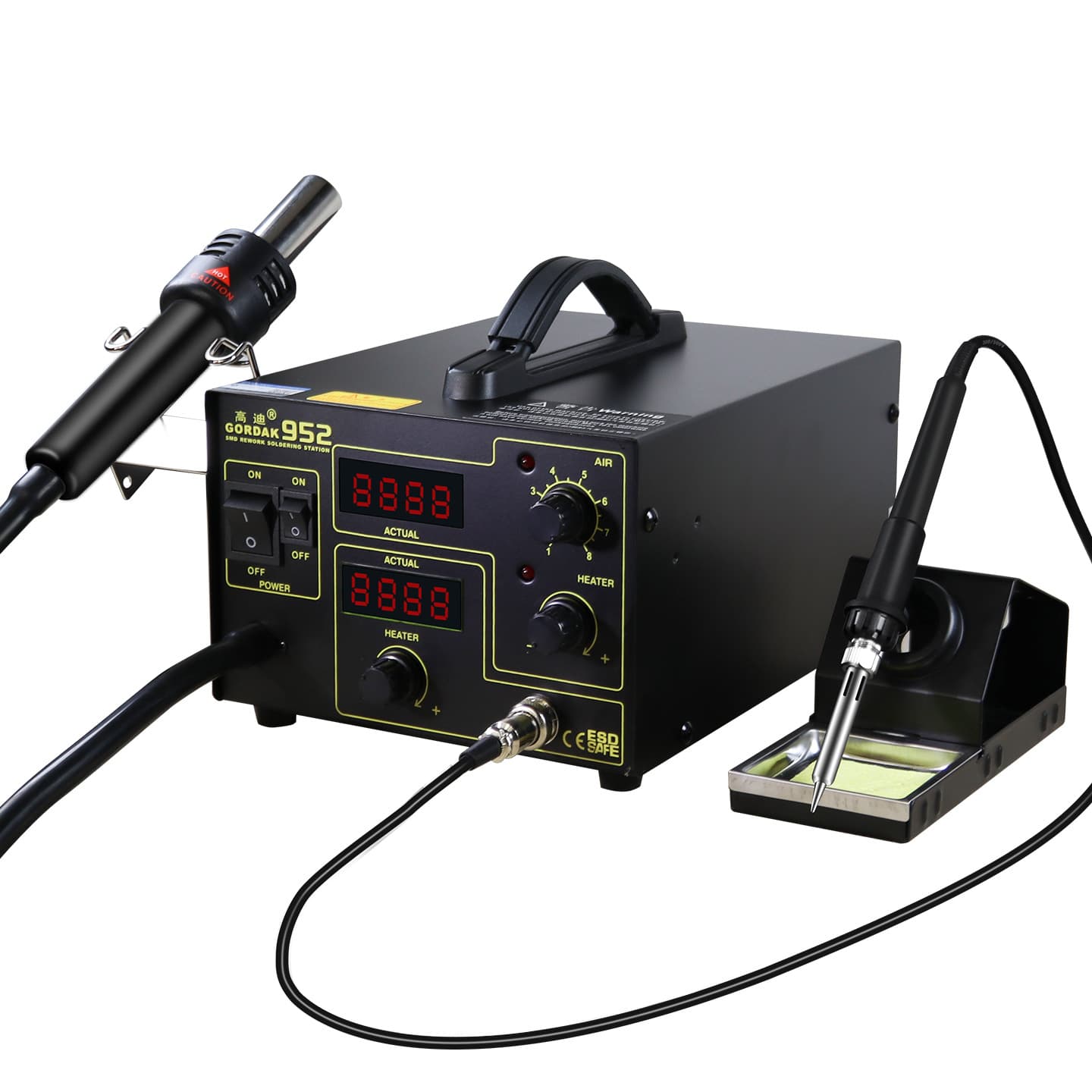 Gaodi 952 Hot Air Rework Station 850B Digital Display 2-in-1 Soldering Iron Chip IC Repair Desoldering Station 936