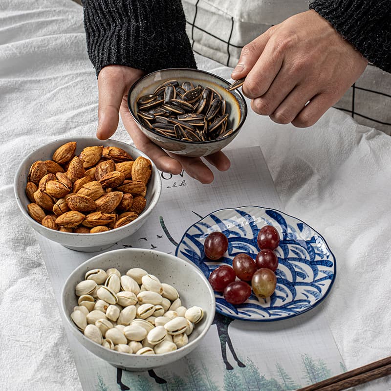Japanese-style Ceramic Seasoning Dish, Dipping Sauce Dish, Hot Pot Dish, Snack Dish, Vinegar Dish, Chili Dish, Seasoning Bowl, Soy Sauce Dish