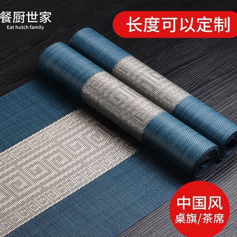 Tea Mat Table Runner Long Strip Tea Pad Cloth Bamboo Mat Zen Style Chinese Tea Ceremony Tray Pad