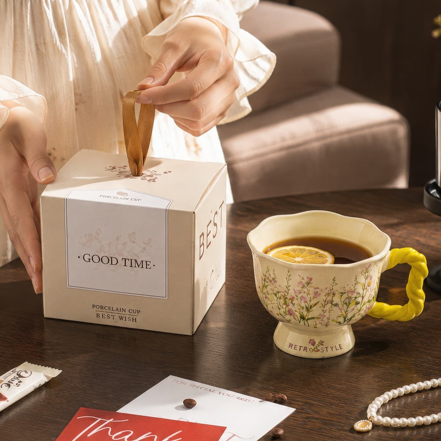 High-Appearance Ceramic Mug Water Cup Gift Box Set Practical Small Gift for Gifting Opening Souvenir Handout