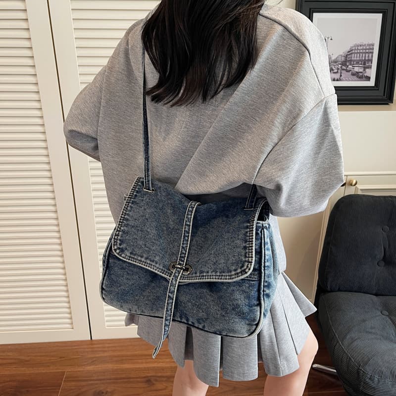 Simple Denim Bag for Women 2026 New Trend Casual Shoulder Bag Large Capacity Tote Bag Fashion Crossbody Bag