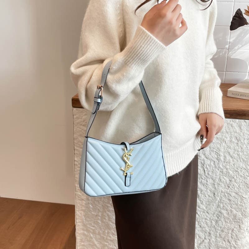 French high-end armpit bag for women 2026 new trendy fashion embroidered baguette bag niche design single shoulder crossbody bag