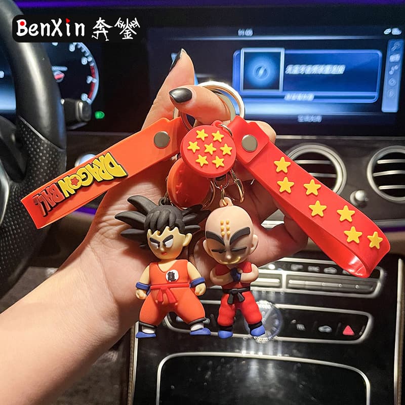 Cartoon Creative Dragon Ball Keychain Bag Charm Cute Couple Car Keychain Pendant Small Gift Wholesale