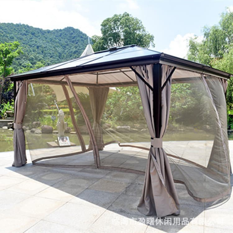 Aluminum Sun Canopy Outdoor Pergola 3x4 / 3x3M Car Shade Rain Shelter Garden Patio Tent Factory