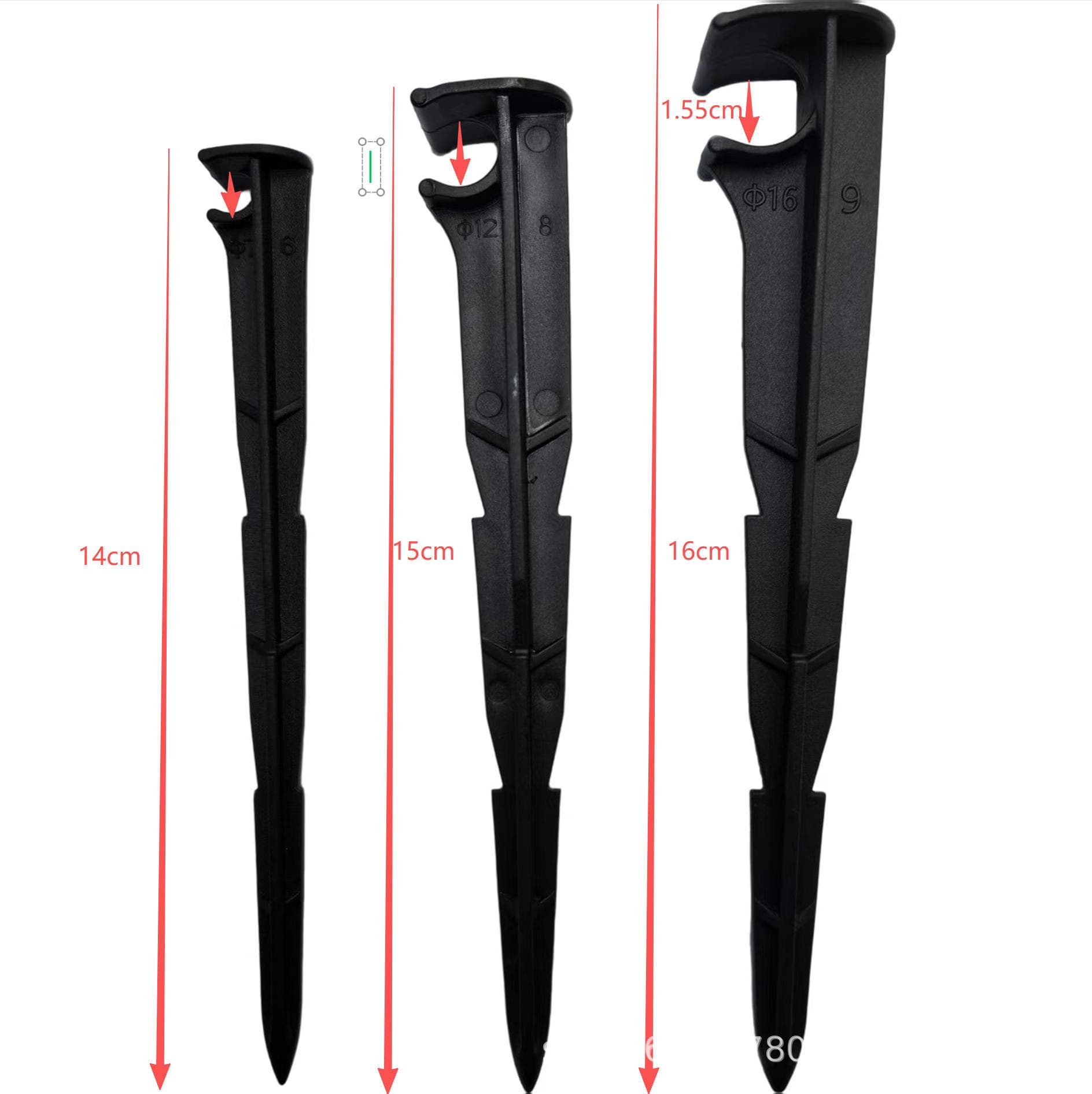 4/7 8/12 16mm Hose Bracket, 16-Tube Support Rod, Ground Insert Rod, Fixing Rod, Reinforcement Peg, Small Ground Stake