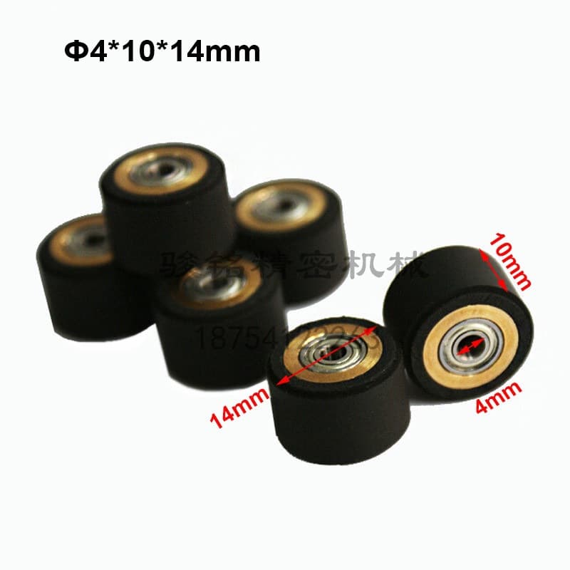 4x10x14 Copper Core Cast Rubber Cutting Plotter Pressure Roller, Mimaki Pinch Roller, Paper Feed Roller