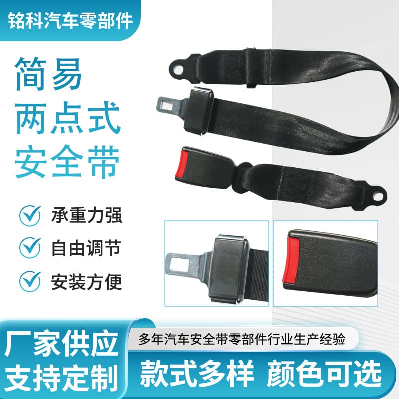 Custom Two-Point Car Seat Belt for Vans, Trucks, Buses, and School Buses